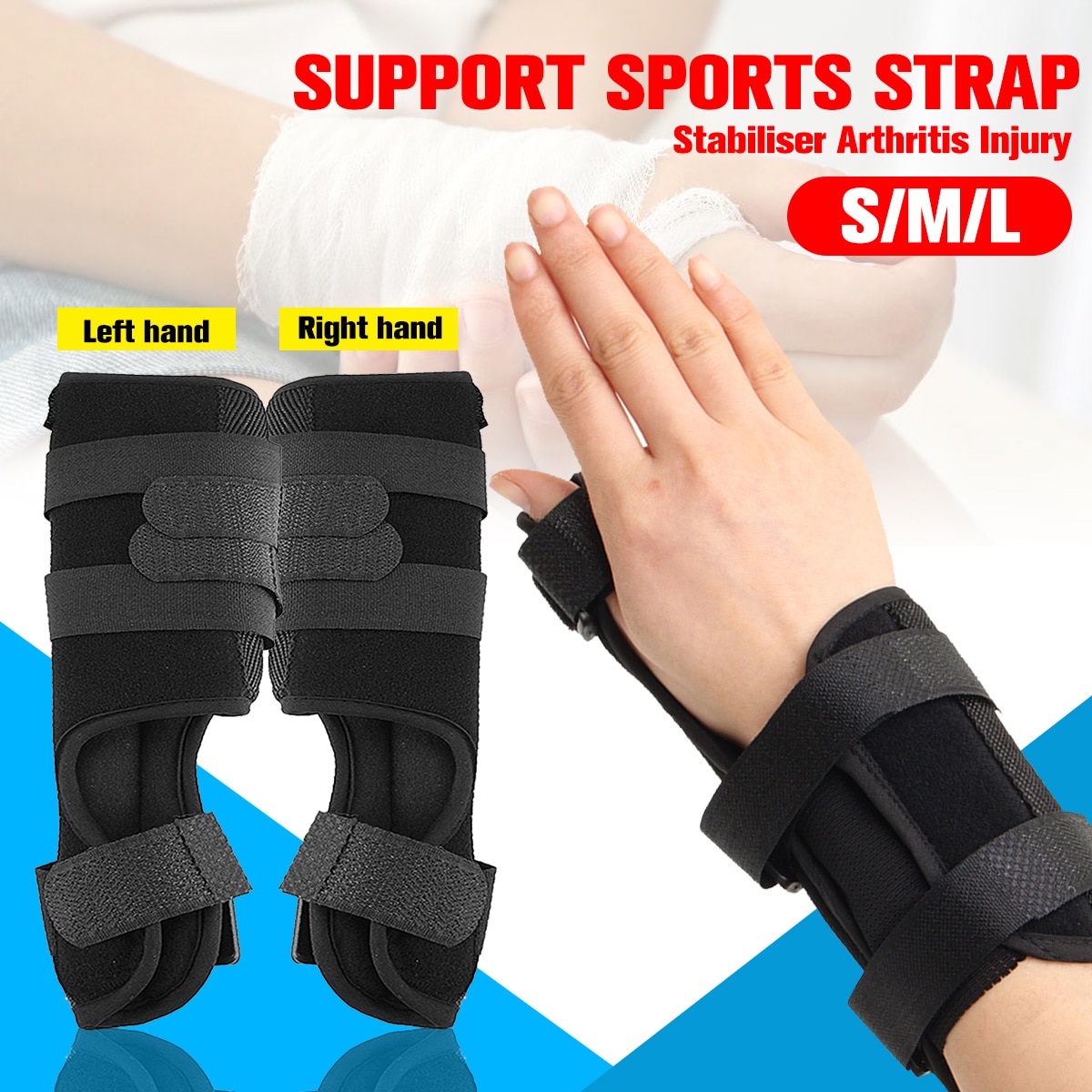Duim spica pols spalk brace pols ondersteuning polsband sportband stabilisator artritis letsel carpaal tunnelsyndroom