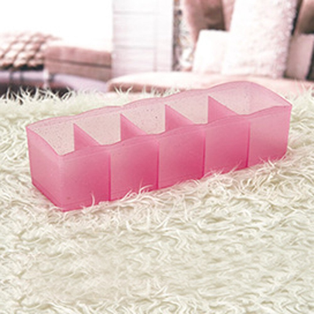 5 Grids Plastic Rotan Organizer Opbergdoos Tie Ondergoed Bra Sokken Drawer Cosmetische Divider Housekeeping Container Organisatoren