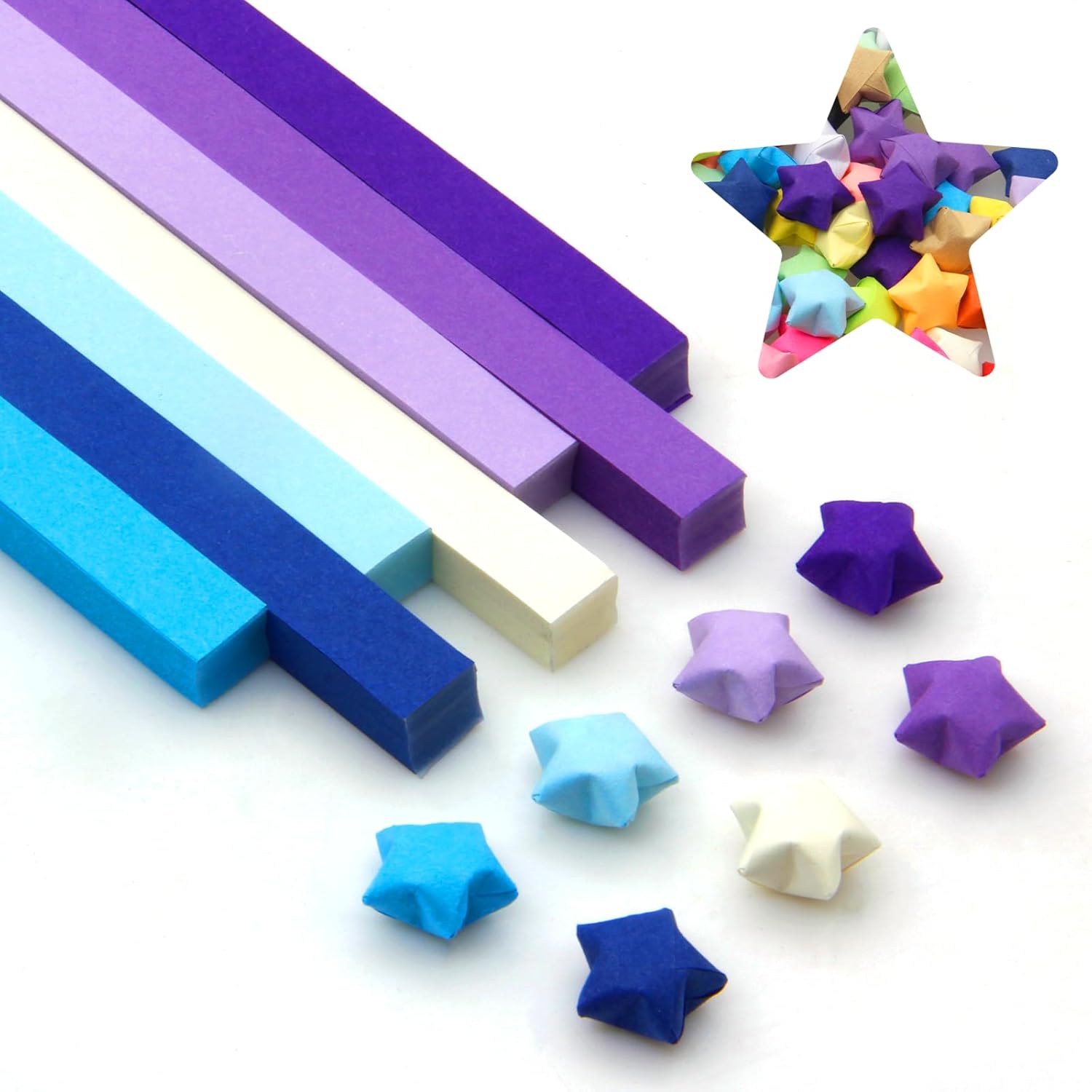 540 Stuks Origami Ster Papier Strips Geluksster Decoratie Papier Strips Vouwpapier Voor Diy Hand Kunst Ambacht Origami School Onderwijs
