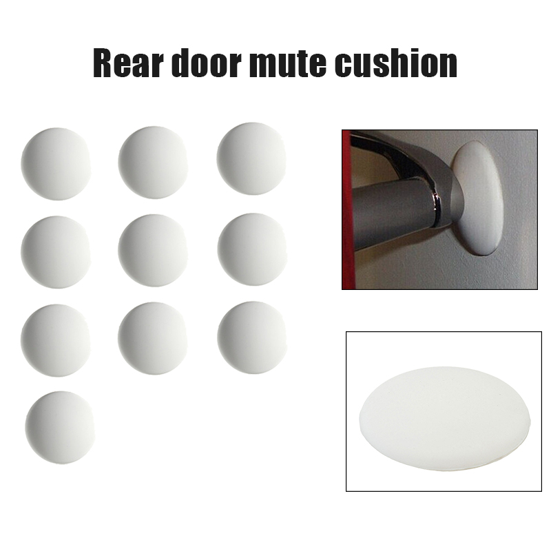 10PCS Door Stops Rubber Wall Protectors Guards Self Adhesive Door Handle Bumper Stoppers Prevent Door Handle White