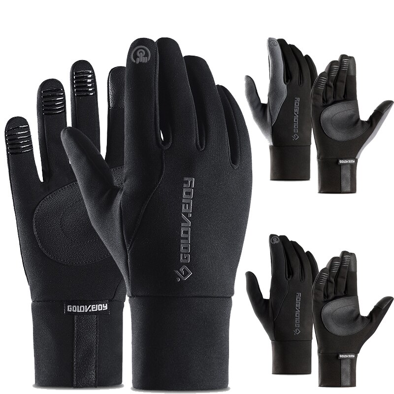 Dam män skidhandskar snowboardhandskar vinter pekskärm snö windstopper svarta handskar män vantar varma termiska halkskyddshandske