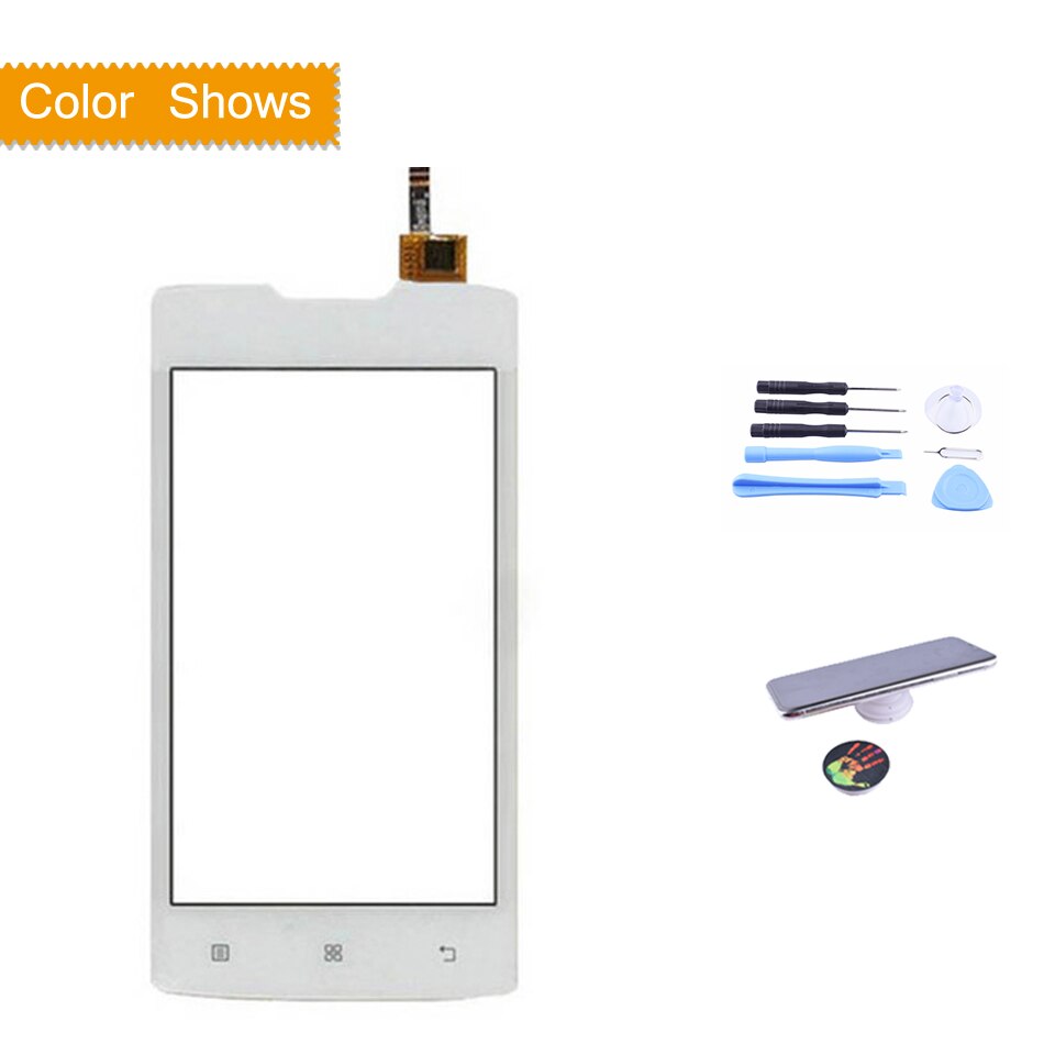 Original For Lenovo A1000 A 1000 Touch Screen Digitizer Touch Panel Sensor Front Outer Glass Lens A1000 Touchscreen NO LCD 4.0": white with gift
