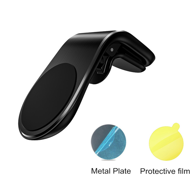 Metall Magnetische Auto Telefon Halfter Mini Luft entlüften Clip Montieren Magnet Mobilen Ständer Für iPhone XS Max Xiaomi Smartphones in Auto: Schwarz