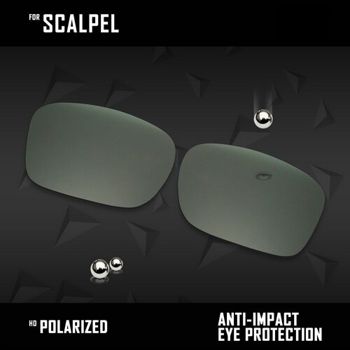 OOWLIT Lenses Replacements For Oakley Scalpel OO9195 Sunglasses Polarized - Multi Colors: Green Black