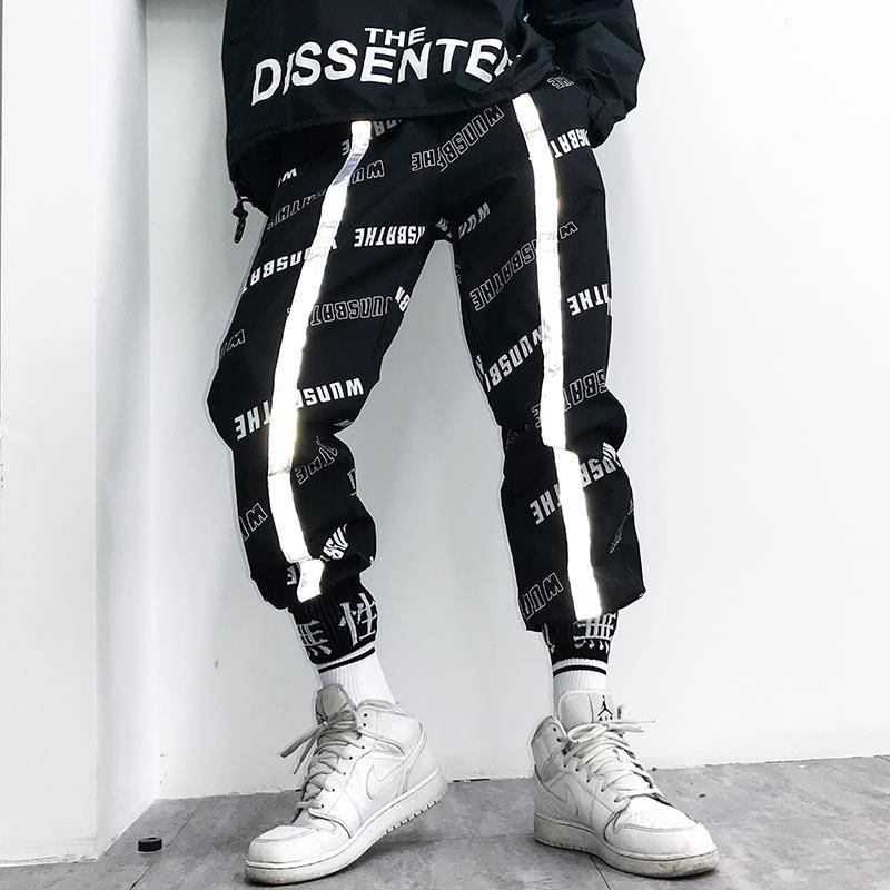 Pantalon Hip Hop, Streetwear Harajuku, jogging pour hommes: XL / black