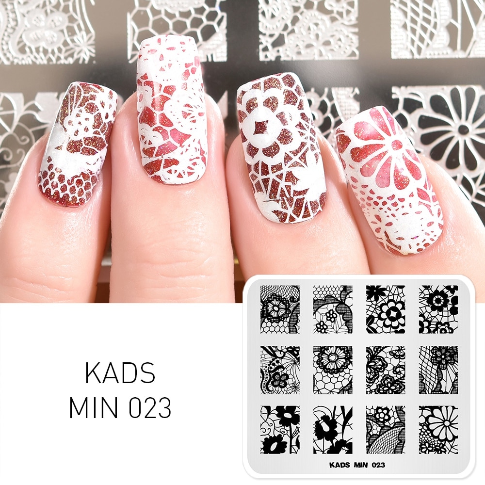 1pc negle stempel plade blonde blomster mønster nail art stempel skabelon gør det selv negle design manicure plader print stencil værktøjer