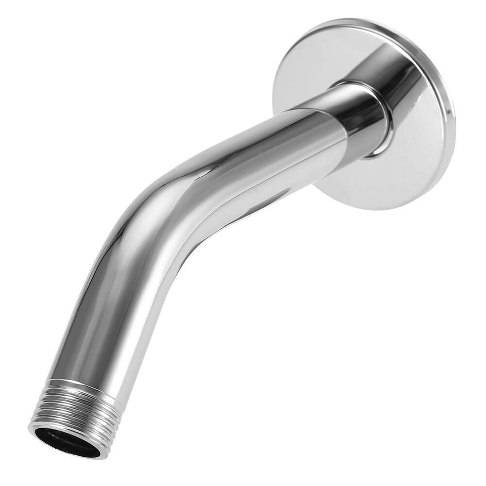 G1/2in Chrome Stainless Steel Round Top Shower Arm Fixed Pipe Wall Mount Bracket Bar Bathroom Ceiling Shower Head Extension Rod