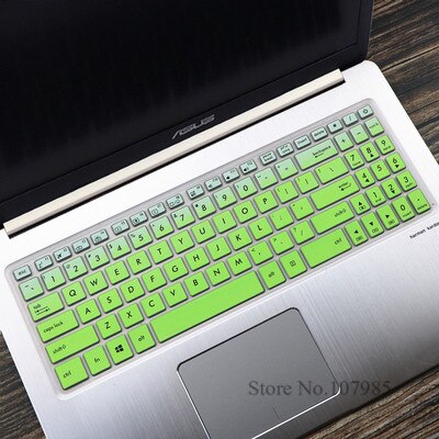 15.6&#39;&#39; Laptop Keyboard Cover Skin For Asus VivoBook Pro 15 N580G N580GD N580VD M580VD N580 M580 NX580VD YX570ZD YX570ud YX570: GradualGreen