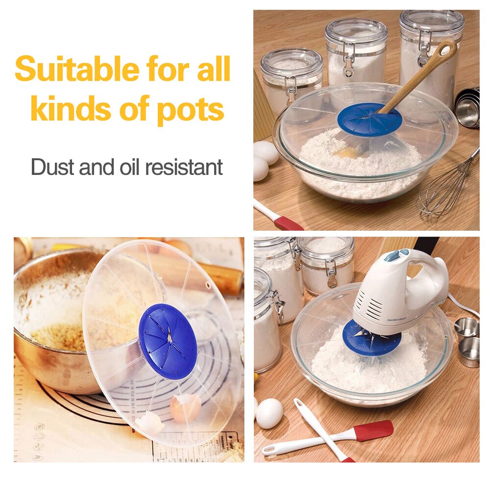 Tapa de silicona para batir huevos, tapa a prueba de salpicaduras, utensilios de cocina a prueba de aceite, resistente al agua