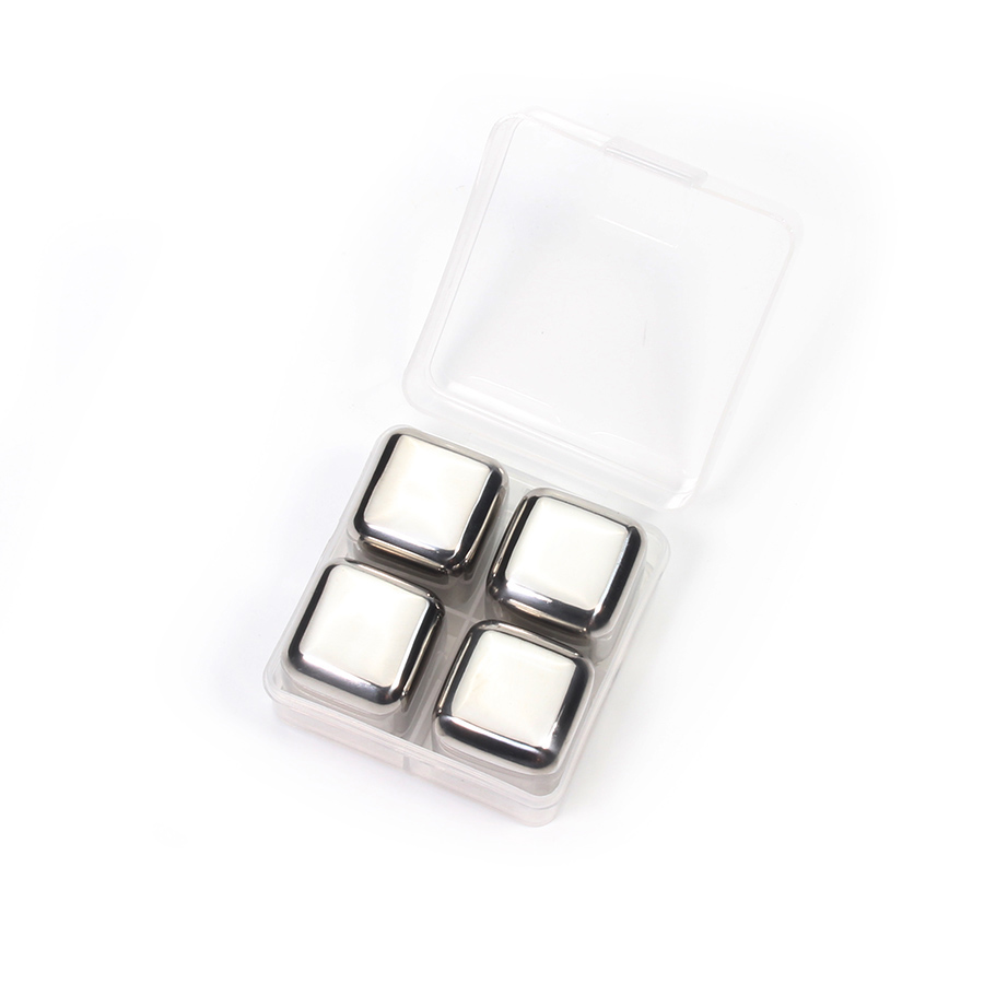 4/6/8 PCSStainless Staal Ijsblokjes, Herbruikbare Chilling Stones voor Whiskey Wijn, houd Je Drankje Koud Langer, SGS Test Pass