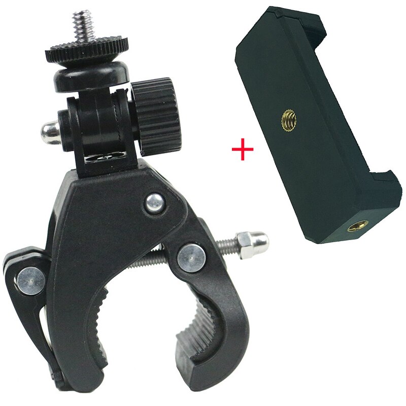 1/4 Kamera DV DSLR Fahrrad Fahrrad Lenker Klemme Halterung Stativ Montieren Schraube Clip Stative für Gopro Held5/4/3 +/3/2/1: mit Telefon Clip