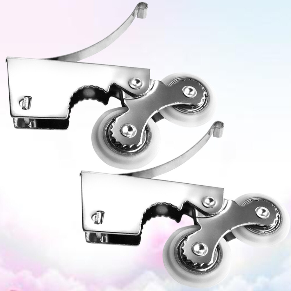 2PCS Double Wheel Door Runners Rollers Replacement Window Door Wheels Sliding Enclosure Wheels Pulleys for Home Wardrobe