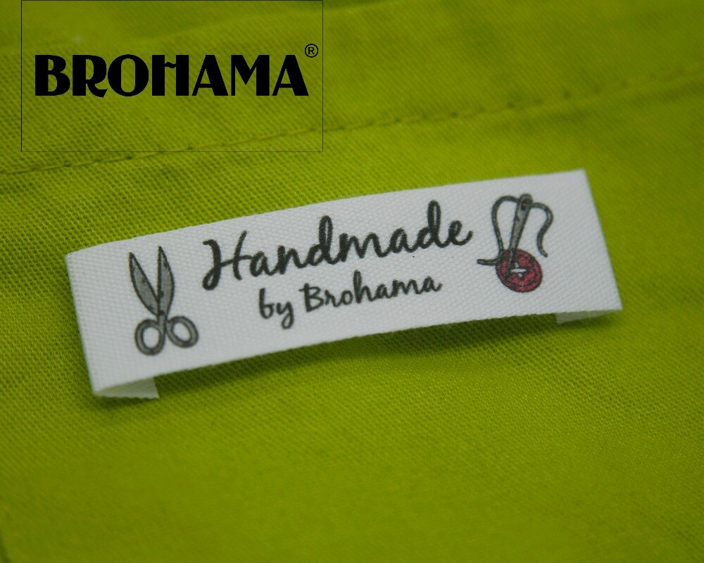 Sewing labels / custom brand labels, clothing labels, fabric 100% cotton, printing, Handmade Sewing (MD526)