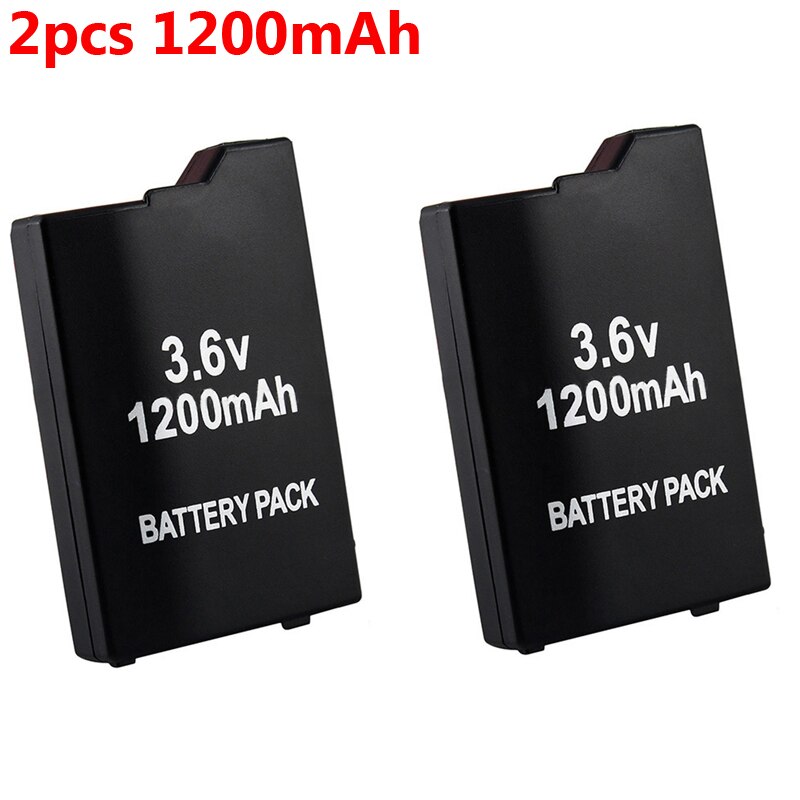 2 Stuks 1200Mah Batterij Pack Voor Sony Psp 2000 Psp 3000 3.6V Power Bateria Voor Playstation PSP-S110 Draagbare oplaadbare Batterijen
