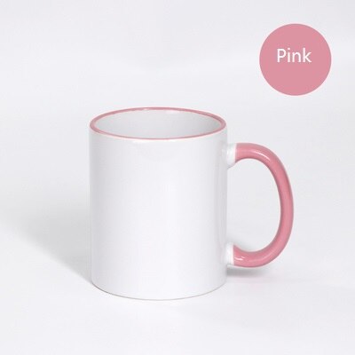 Taza en blanco sin estampado: pink