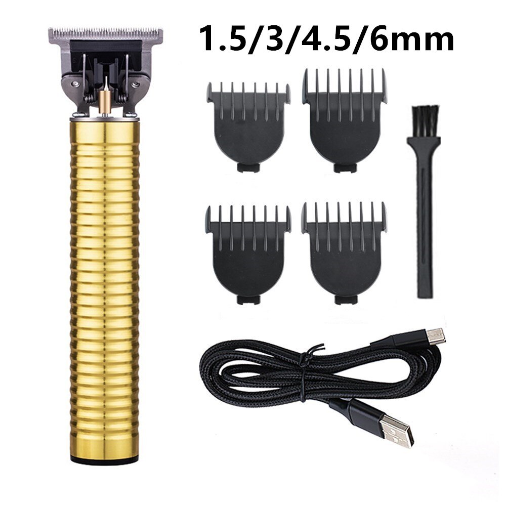 Cordless T blade Hair Trimmer Zero Barber Men Hair Clippers 1500mAh Beard Shaver Haircut Salon Electric USB Rechargeable Razor: 110475