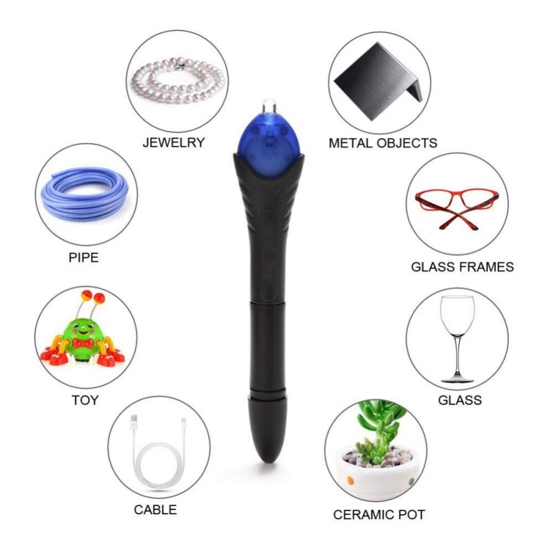 Super Powered Liquid Plastic Welding 5 Second Fix UV Light Repair Tool With Glue Compound Office Supplies