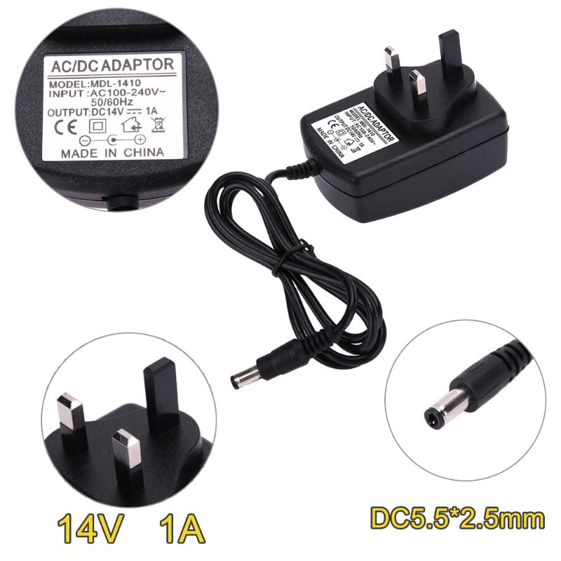 Dc14v 1a adapter  ac 100v-240v til  dc 14v omformer strømadapter 5.5*