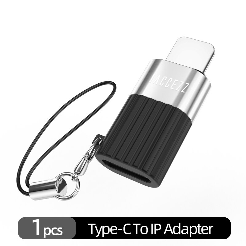 !ACCEZZ Mini USB C Adapter Micro USB Lighting For iPhone 12 11 Samsung Huawei Phone Tablet Fast Charging Data Cable Converter: 1pc Type C to 8Pin