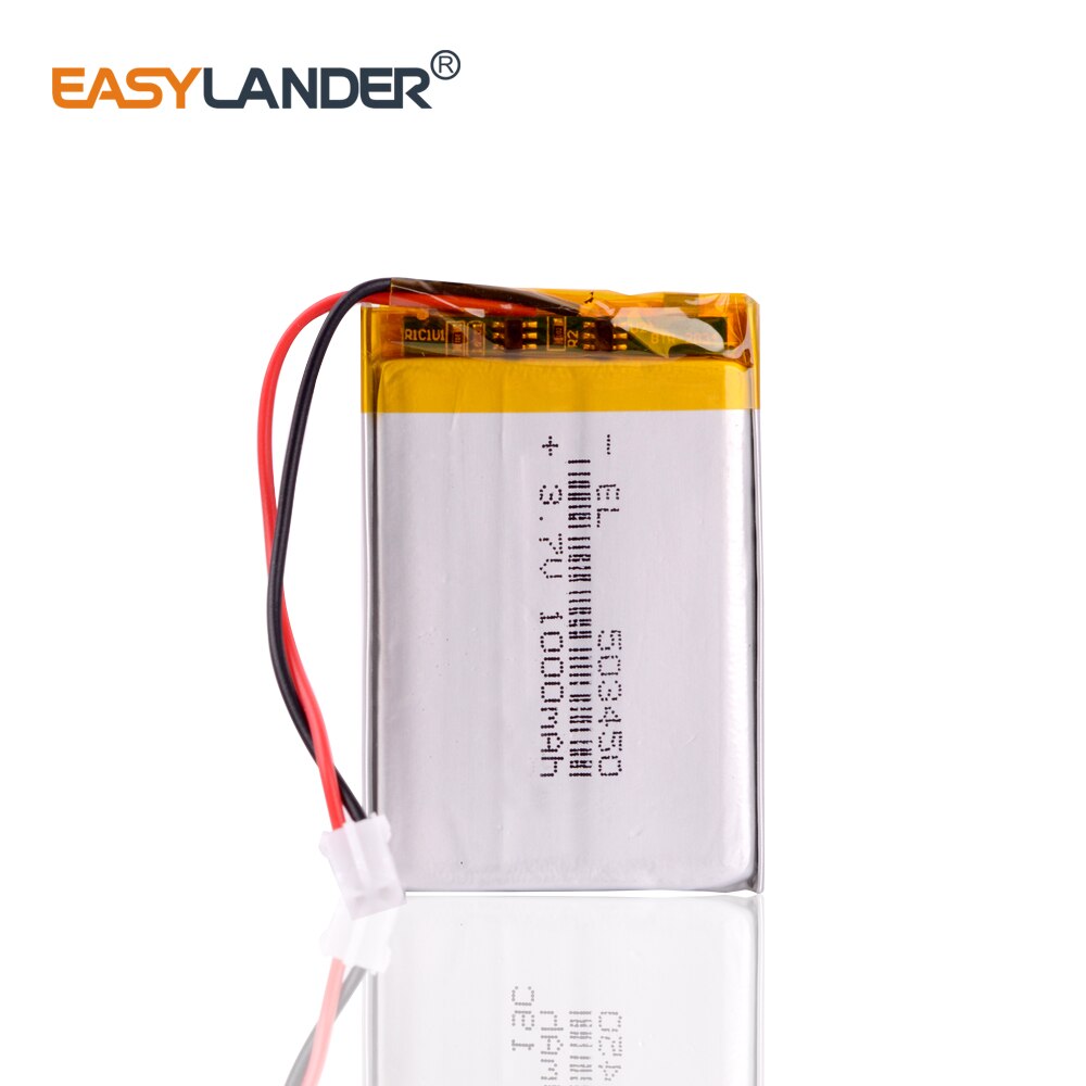 Jst PH2.0 2pin 3.7V 1000Mah 503450 Lithium Polymer Lipo Oplaadbare Batterij PS4 Goud Draadloze Headset Ps3 Controllers