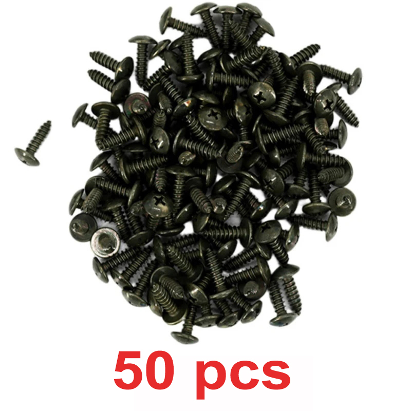 Tornillos autorroscantes, Clip de sujeción de Metal para coche, motocicleta, Clip tipo U con tornillo, Clip de protección antioxidante, Kit de hoja de hierro: Rojo
