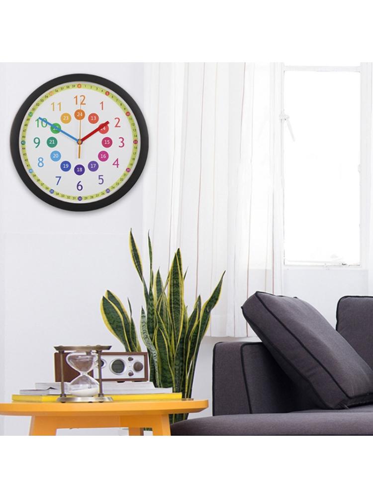 Mute Wall Clock Simple Style Cartoon Digital Wall Clock Nursery Home Living Room Children's Room Bedroom Decoration