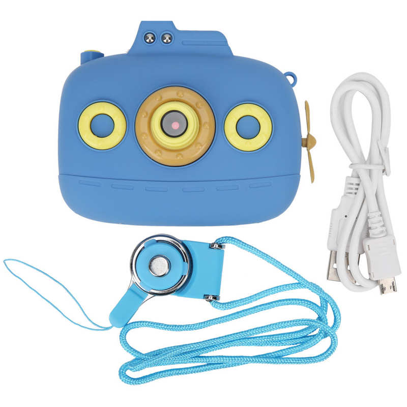 X13 Type Boot Kinderen Digitale Camera 2.4Inch Scherm Cartoon Hd Voor En Achter Dual Shot: Blauw