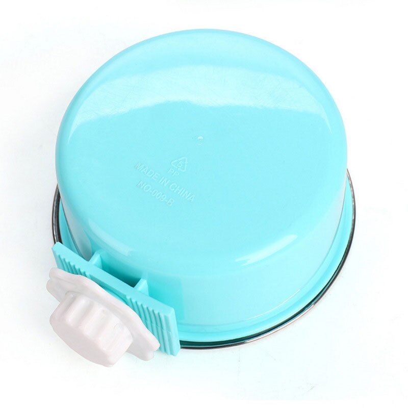 Verwijderbare roestvrijstalen hokbeker hangende voerbak voor huisdierenkooi grote watervoerbak voor honden katten konijnen