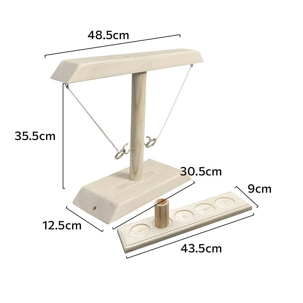 Partij Speelgoed Leisure Industriële Stijl Bar Drink Shop Handgemaakte Houten Ring Toss Haken Snelle Interactief Spel Voor Bars thuis