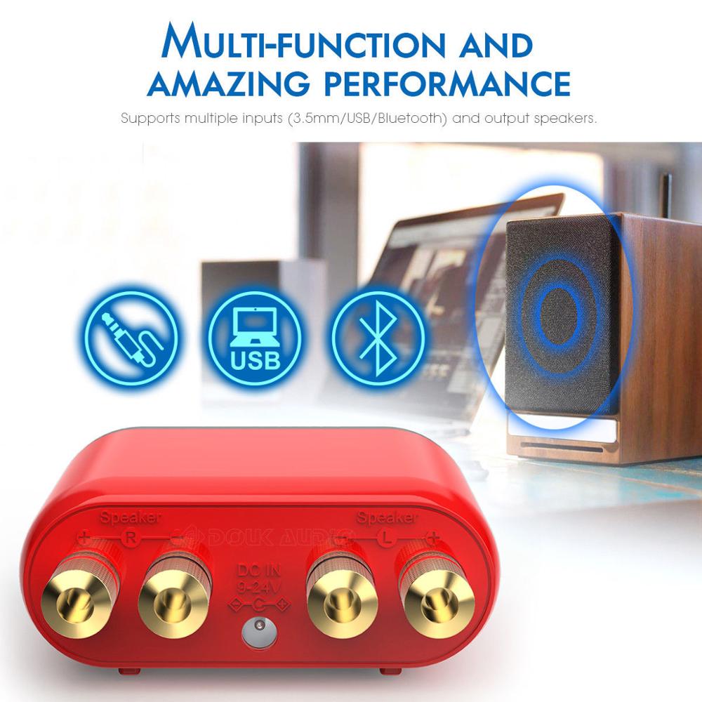 Nobsound HiFi Mini Bluetooth 5.0 HiFi Amplificatore di Potenza Digitale di Classe D Amp USB Scheda Audio AUX 50W * 2 per il Mobile Pad MP3