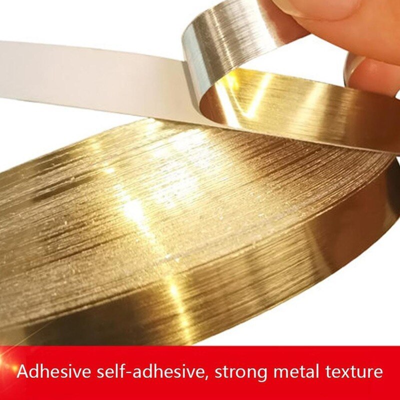 50M Gold Self-adhesive Tiles Sticker Waterproof Wall Gap Sealing Tape Tile Beauty Seam Floor Sticker Home Decoration Decals