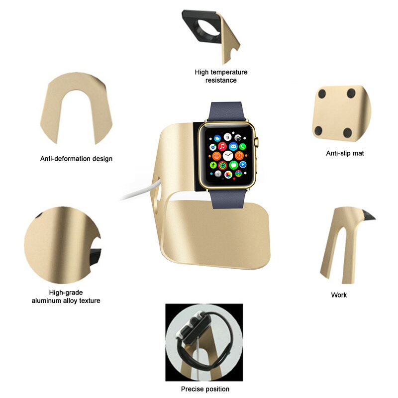 Smartwatch Halter Ständer Universal Ladegerät Dock Station Für Apple Uhr Aluminium Tragbare Halter Lade Dock Für ich Uhr 4 3 2