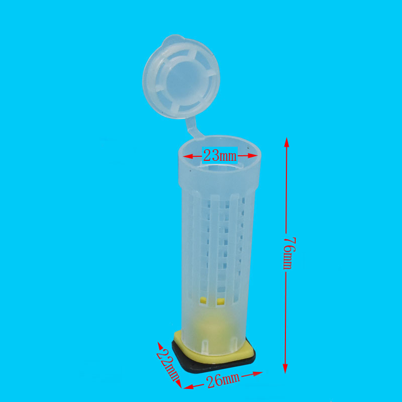 100 sæt biudstyr dronningebur 7.6cm 2.6cm diameter biavlerudstyret insektværktøjer bifoderautomat