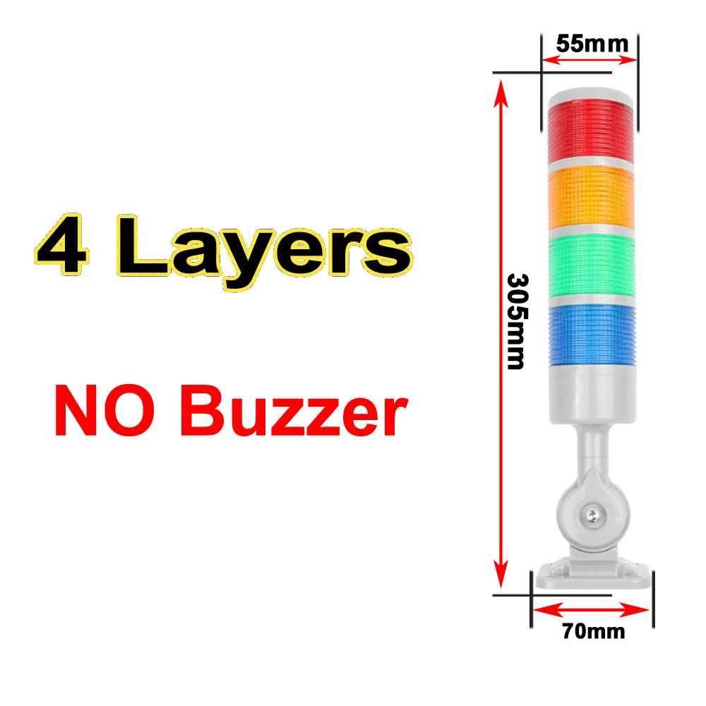 180 pila giratoria luz roja naranja ámbar verde luz de advertencia industrial para máquina CNC 24V CC 12V luz intermitente constante LED