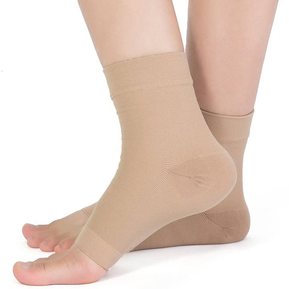 Heel Pads Injury Recovery Foot Care Inserts Tight Casual Socks Plantar Fasciitis Socks Ankle Support Compression Socks: nude-L