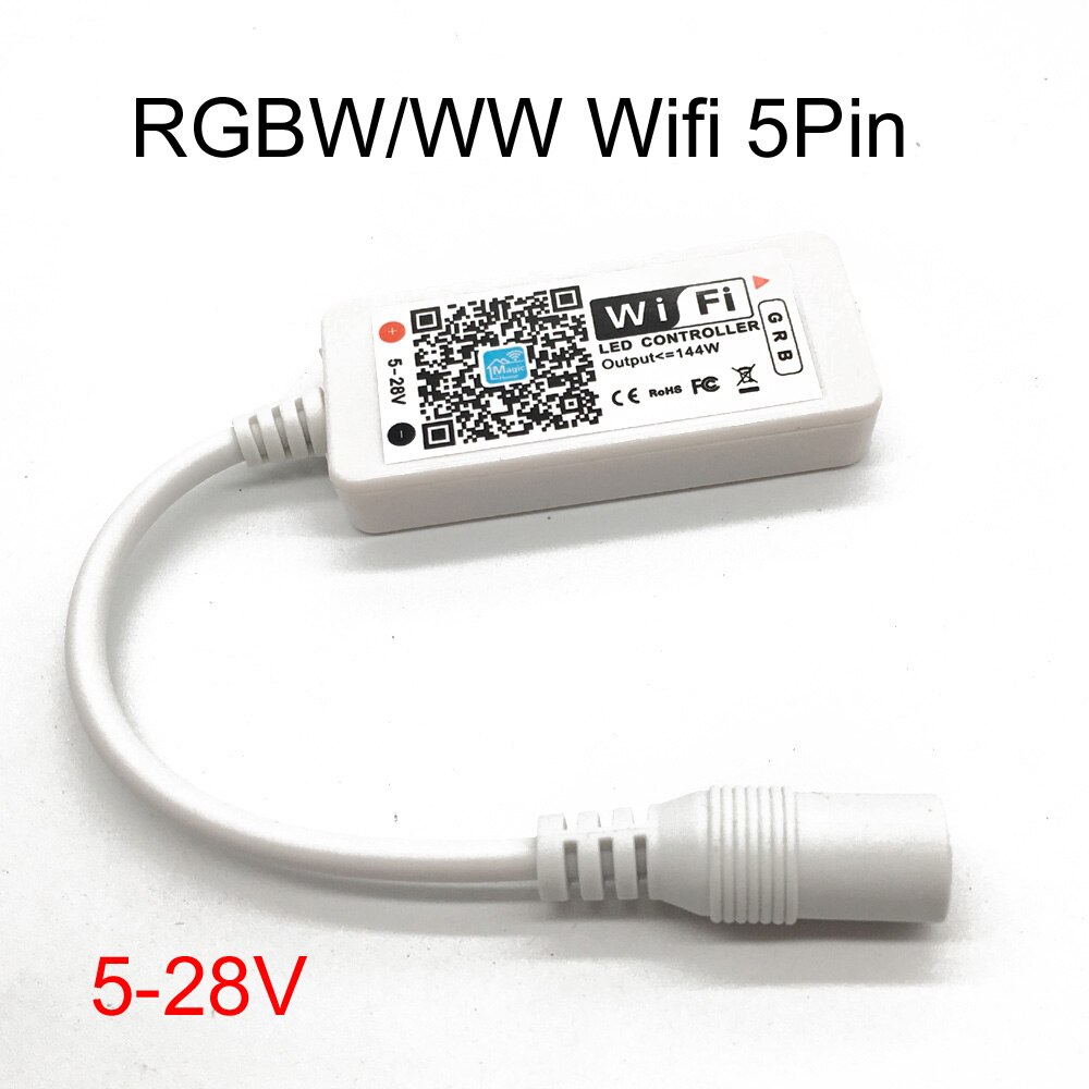 DC5V 12V 24V RGB Led Wifi Controller RGBW RGBWW Bluetooth WiFi LED controller For 5050 2835 WS2811 WS2812B led strip Magic Home: Wifi RGBW