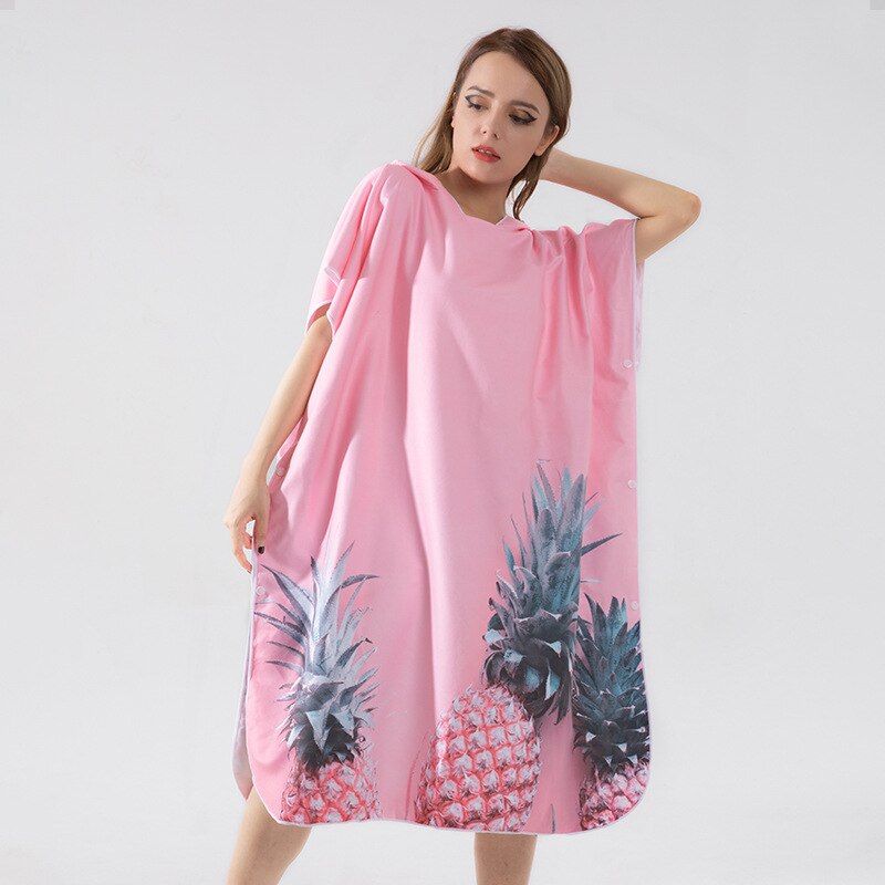 Quick-Dry Print Poncho Towel Surf Beach Wetsuit Changing Fleece Blanket Bath Robe with Hood Watersports Activities for Men Women: C6