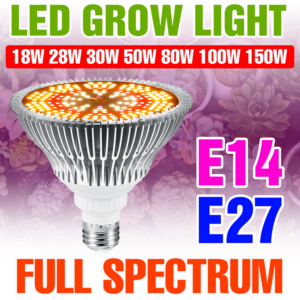 150W E27 LED plante poussent ampoule spectre complet E14 semis de légumes floraison Fruite culture hydroponique lampe de culture