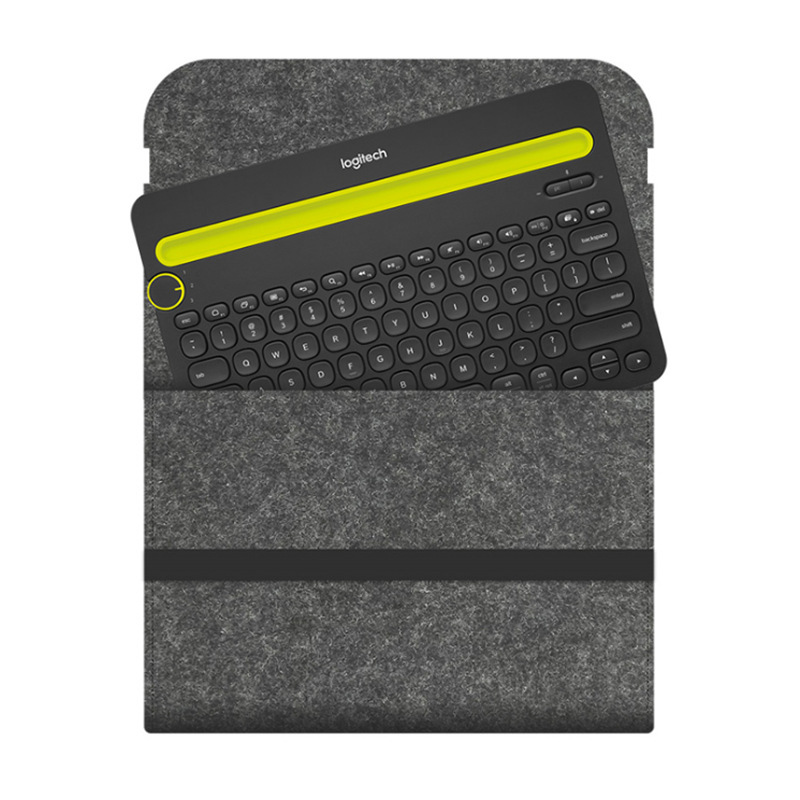 Tragbare Staubdicht Fühlte Lagerung Tasche fallen-abdeckung Hülle Tasche Haut für Logitech K480 K380 Bluetooth Tastatur: K480 schwarz