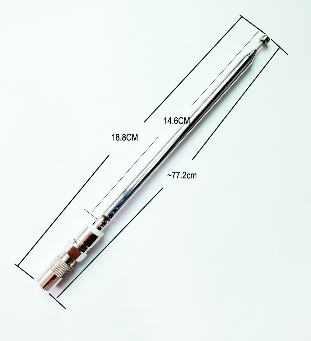 FM Antenna Telescopic Aerial 75 Ohm UNBAL For All F Connector Radio & Tivoli Aduio One Two Three Music System Female adapter
