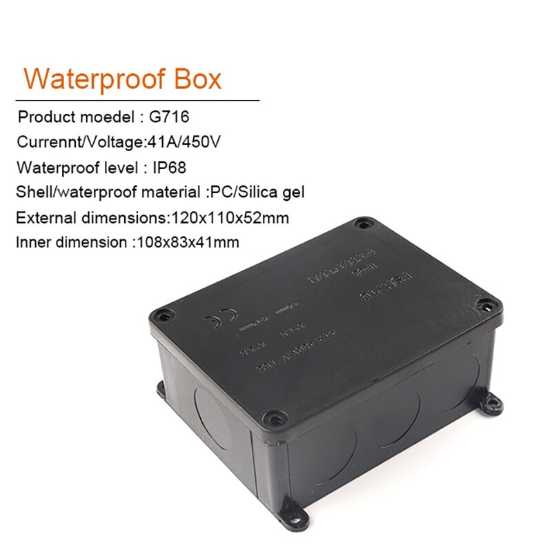 IP66 Outdoor Waterproof 2/3 Way Electrical Wiring Junction Box With Terminal For 17.5A/450V Light Accessories