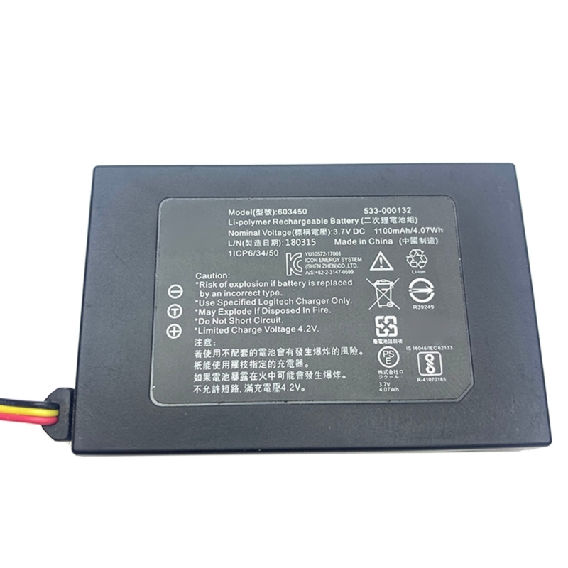 1200 mAh 533-000132 Headset-Akku für Logitech G533 G933 G533S G933S Kopfhörer T3EB