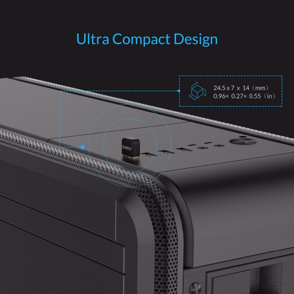 ORICO USB Bezprzewodowy adapter Bluetooth 4.0 Nadajnik Dongle Odbiornik dźwięku muzycznego do komputera PC Windows Głośnik Bezprzewodowa mysz