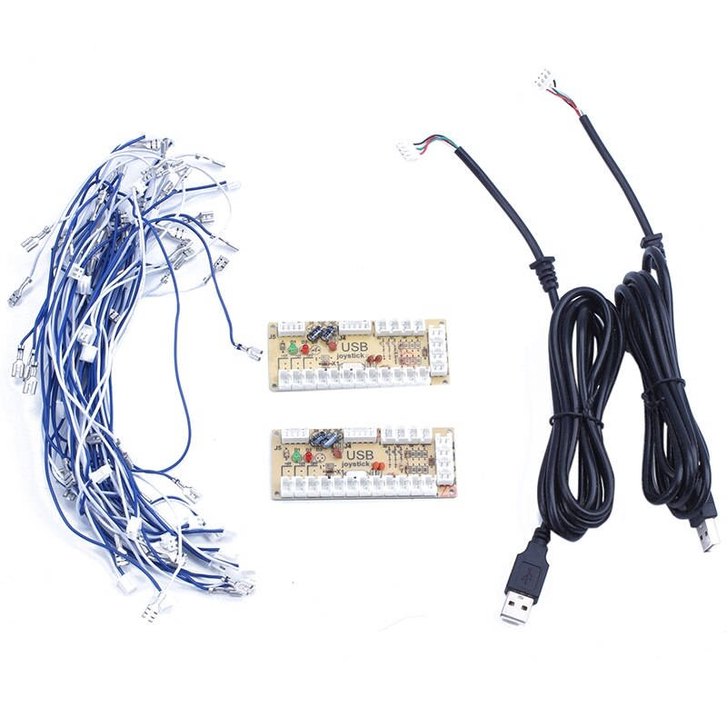 2X Zero Delay Arcade USB ENCODER PC TO JOYSTICK FOR 2PIN JOYSTICK & 4.8MM BUTTON: Default Title