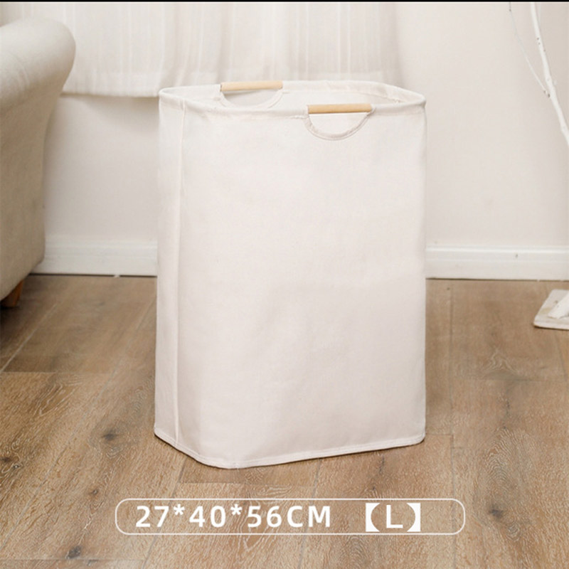 Mcao japansk skittentøyskurv sammenleggbar skittentøy oppbevaringskurv bambus klut organiserer med håndtak til smalt hjørne  tj6826: beige l (27 x 40 x 56cm)