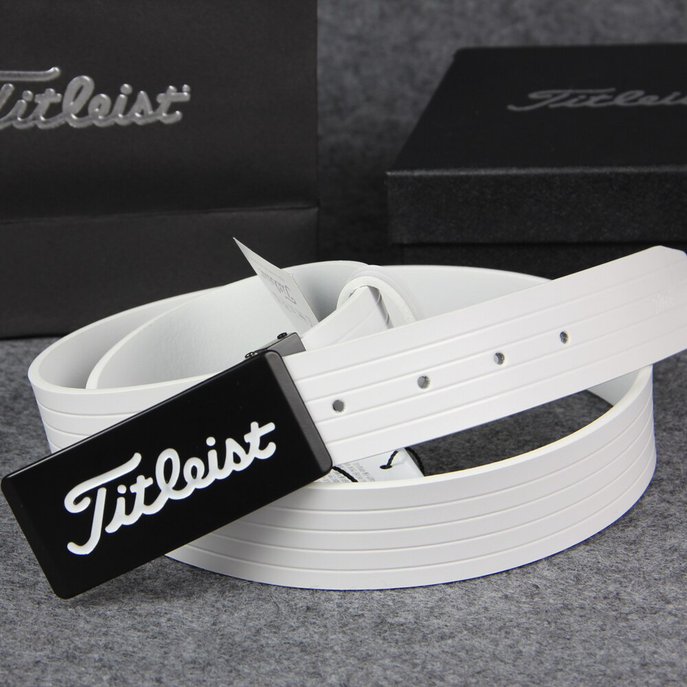 1pc golf komplet sæt bælte golf tilbehør jl bælte læder tit golf bælter farverige unisex: 18 bredde 3.2cm hvide