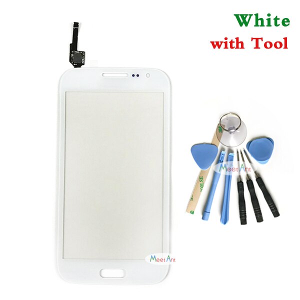 4.7 "pour Samsung Galaxy Win GT-i8552 GT-i8550 i8552 i8550 DUOS écran tactile numériseur capteur avant verre lentille panneau: White with Tool