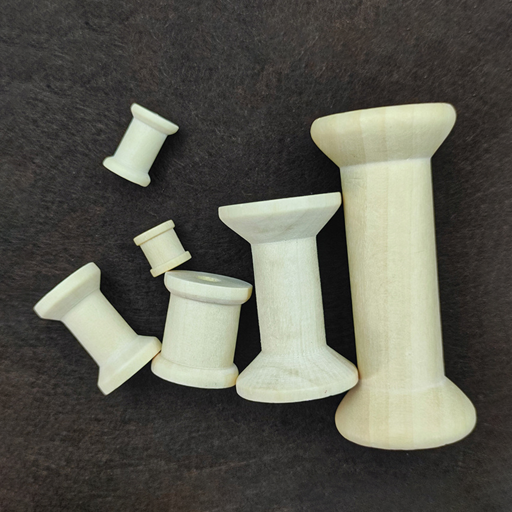 Bobinas de madera para manualidades, carretes de hilo vacíos para hilo, cintas de alambre, carrete, accesorios de costura, herramientas para manualidades de madera, 100/50/20/10/5 uds.