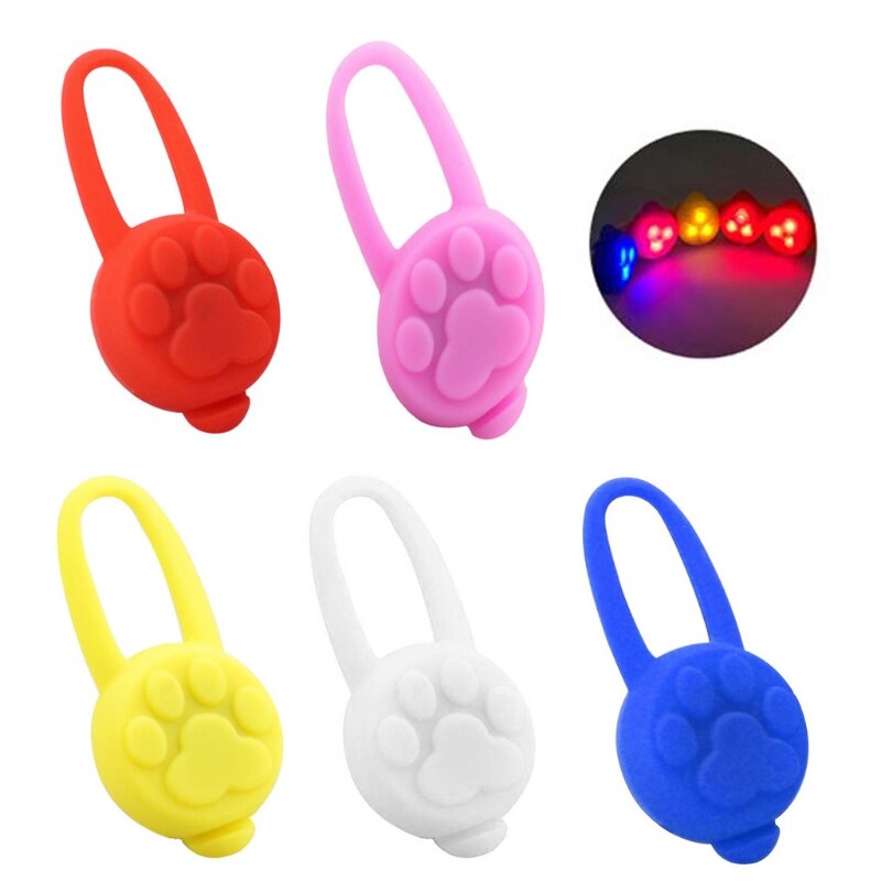 Anti-verloren Led Licht Halsband Lichtgevende Hanger Siliconen Spotlight Knipperlicht Voor Honden En Katten Outdoors Night Hond