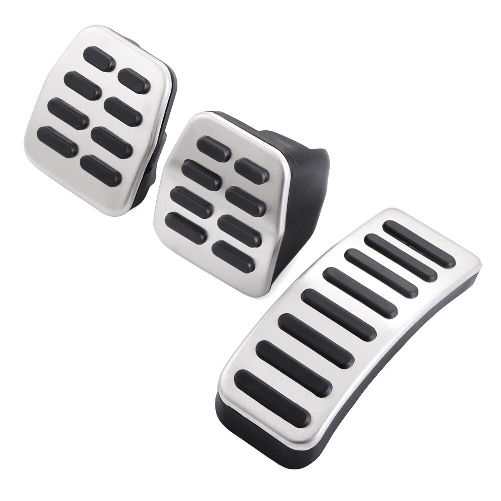 VCiiC Car Accessories Stainless Steel Pedal Pads For Volkswagen VW Polo 6N Jetta MK4 Bora Golf MK4 For Skoda Fabia (LHD)